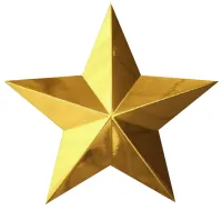 Бронзовая литая накладка звезда на памятник в Тюмени (518484)